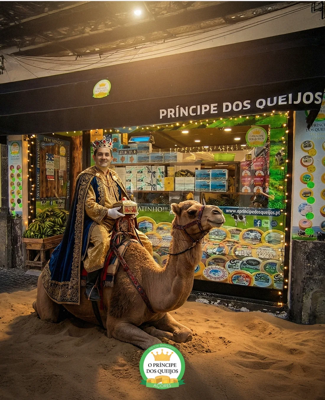 Publicacao do Dia de Reis na loja O Principe dos Queijos, Ponta Delgada